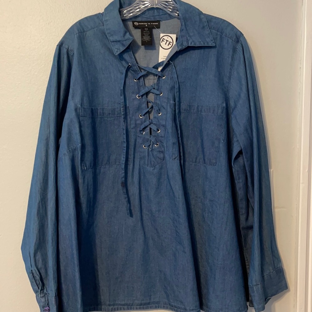 Long sleeve jean top